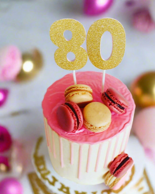 80th Birthday Drip Cake