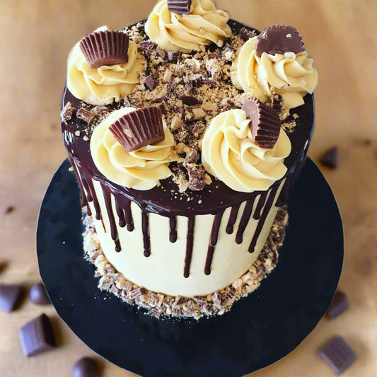 Chocolate Peanut Butter Drip Cake