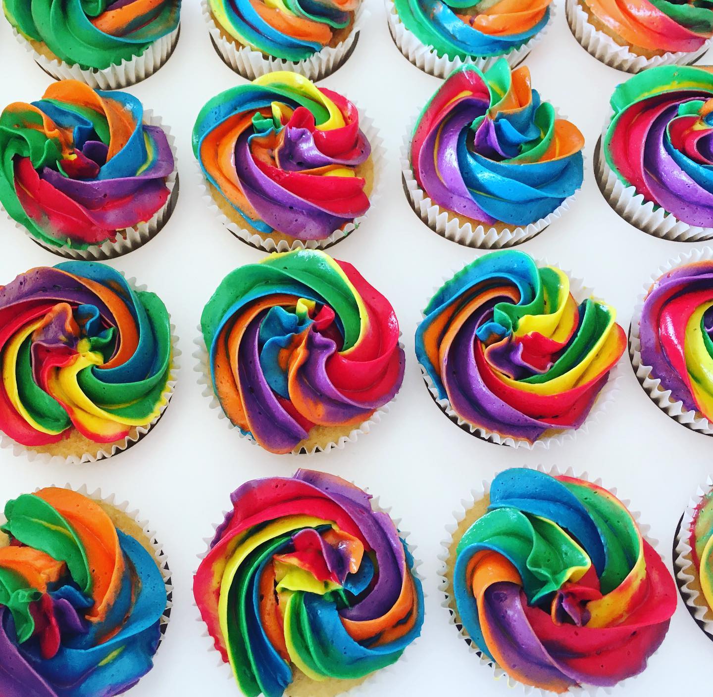 Rainbow Cupcakes