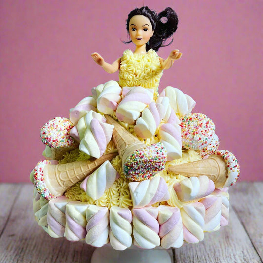 Marshmallow Doll Cake