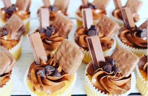 Timtam, Kitkat and choc chip cupcakes