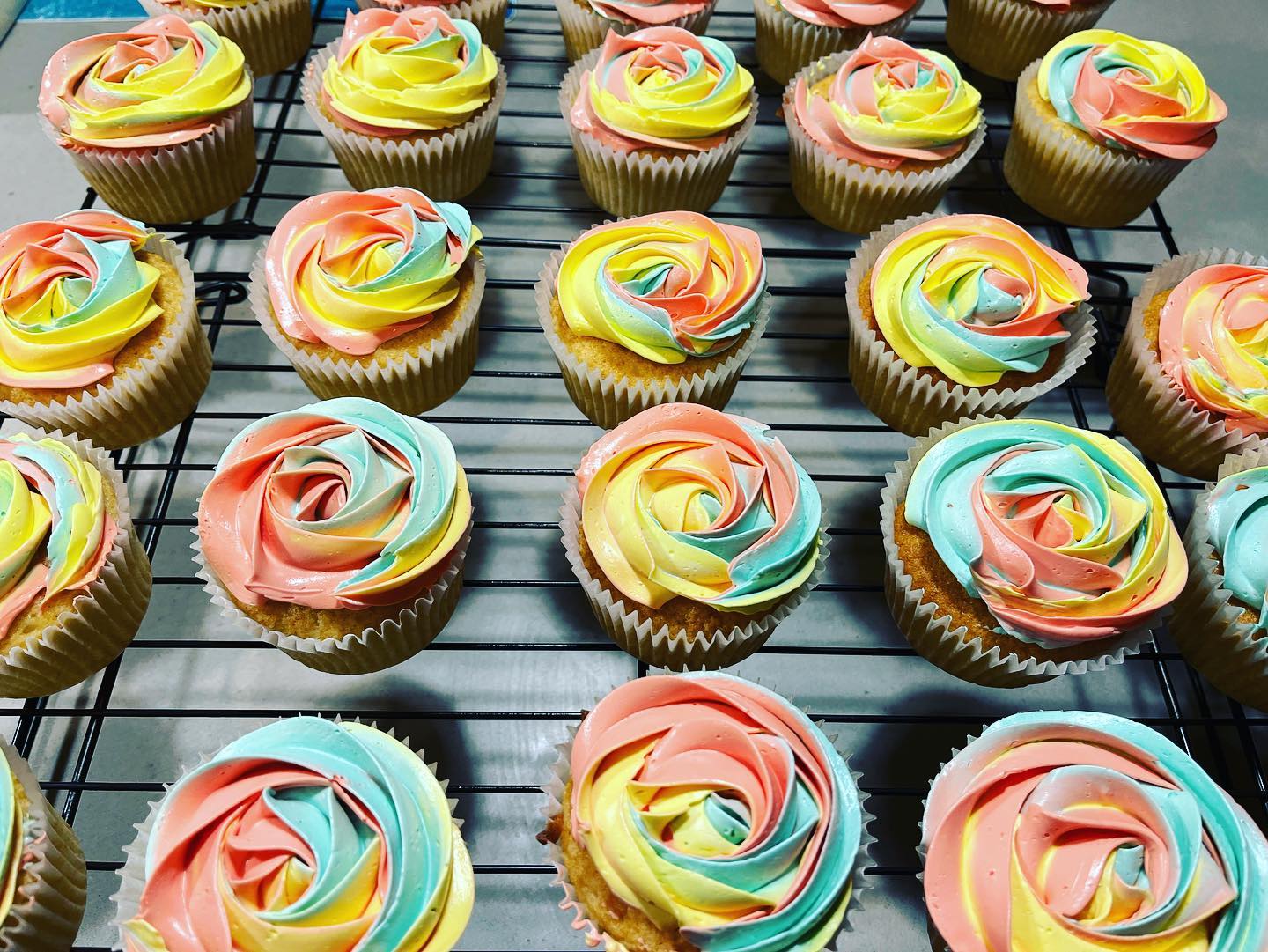Rainbow Cupcakes