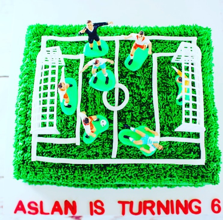 Soccer Field Cake