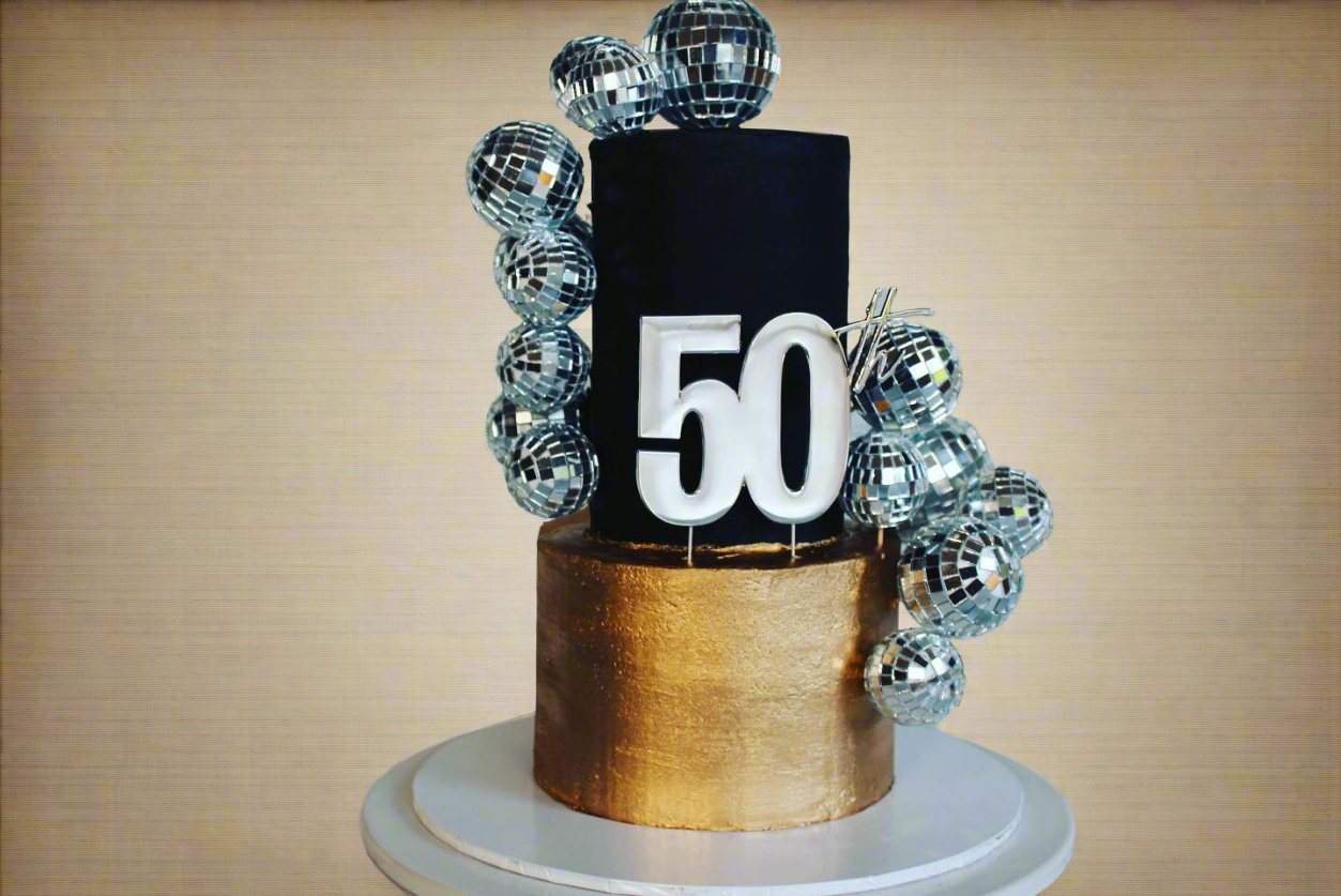 Disco Themed Tiered Cake