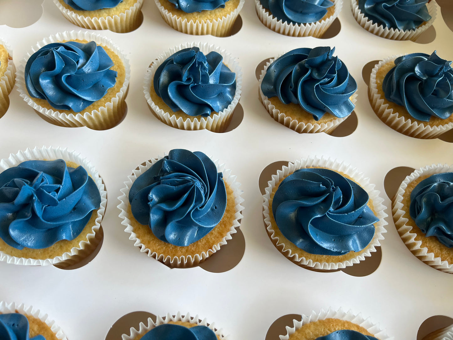 Blue Mini Cupcakes