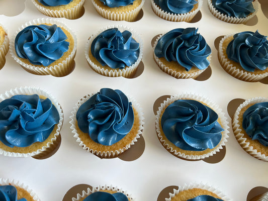 Blue Mini Cupcakes