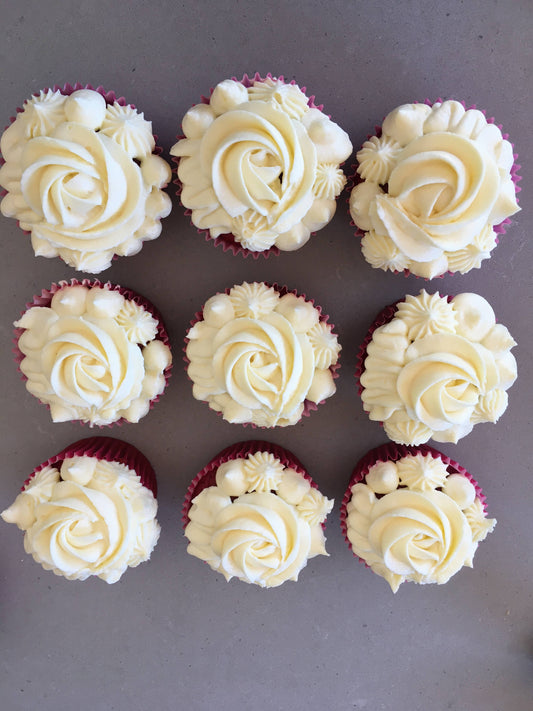 White Flower Cupcakes