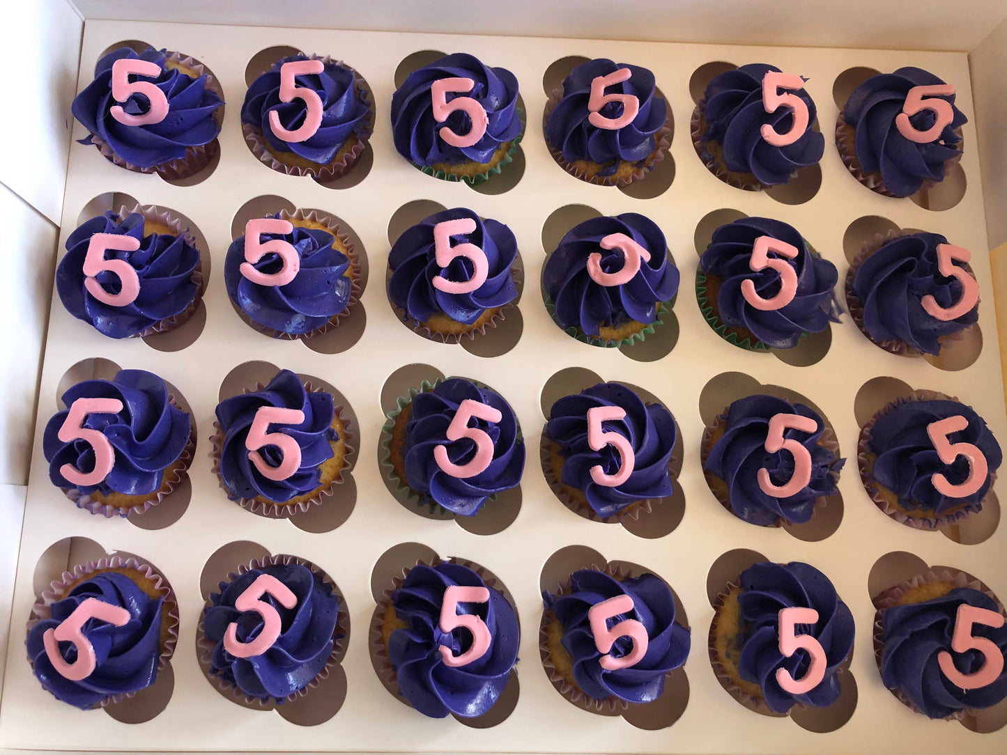 Turning 5 mini cupcakes