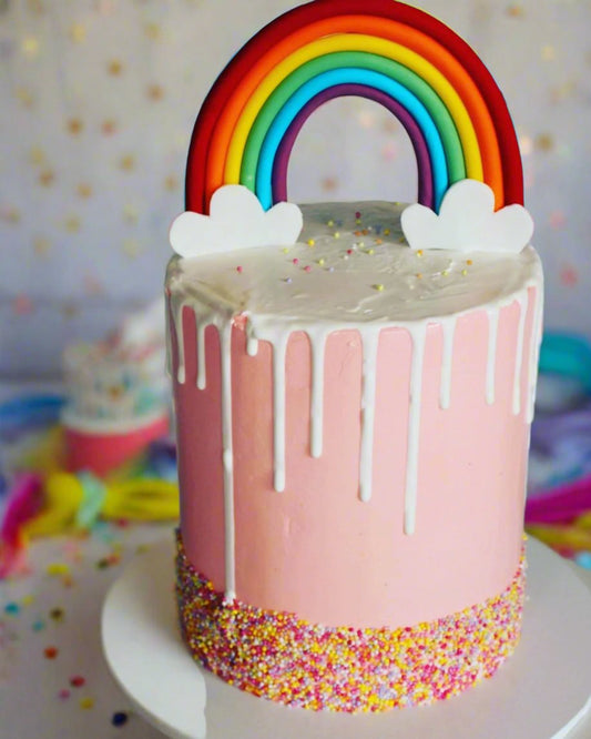 Rainbow Sprinkle Drip Cake